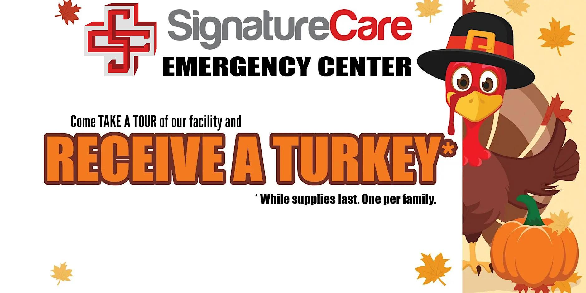SignatureCare Emergency Center Free Turkey Giveaway