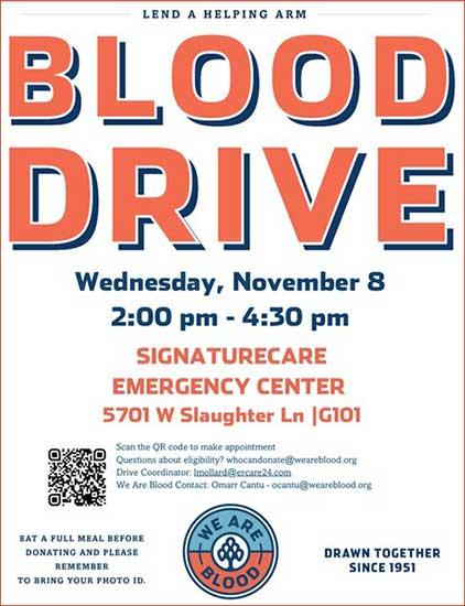 SignatureCare Emergency Center Austin Blood Drive