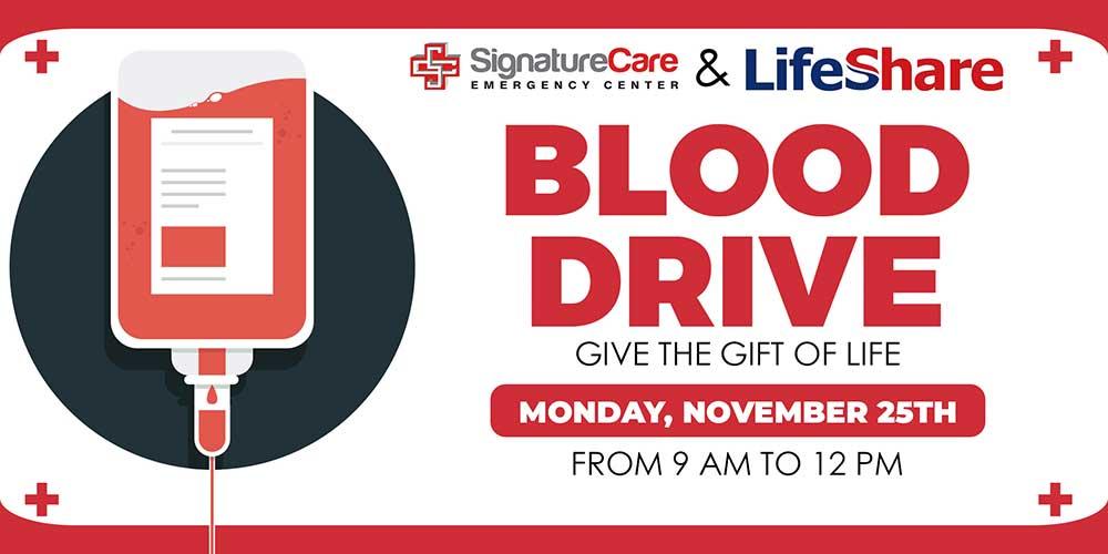 Texarkana ER Partners with LifeShare Blood Bank for Thanksgiving Blood Drive