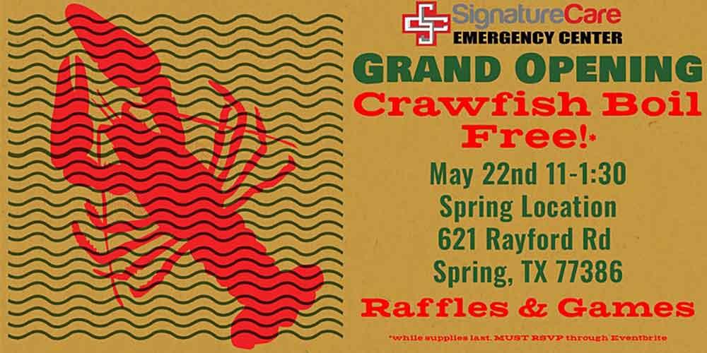 SignatureCare ER Spring, TX Free Crawfish Community Event