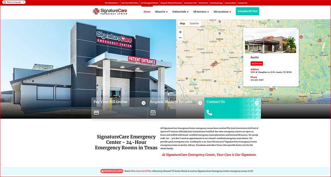 SignatureCare ER Rolls Out Redesigned and Updated Website