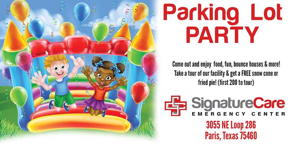 Parking Lot Party at SignatureCare Emergency Center, Paris TX