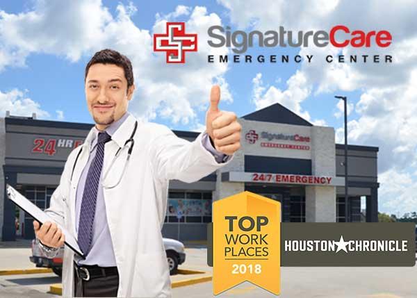 SignatureCare Emergency Center Named One of Houston’s Top Workplaces in 2018
